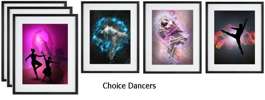 Choice Dancers Framed Prints